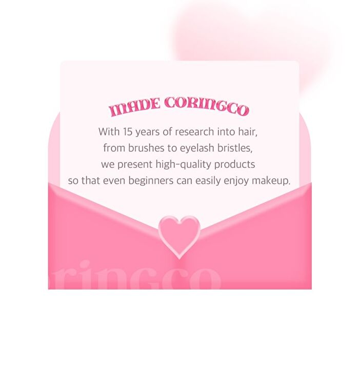 Coringco Pink Roll Make Up Brush Set - 6 pcs