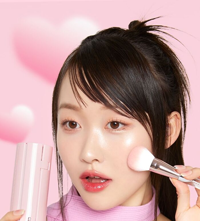 Coringco Pink Roll Make Up Brush Set - 6 pcs