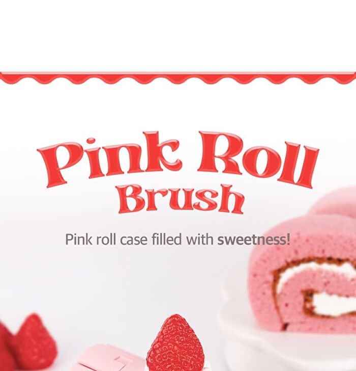 Coringco Pink Roll Make Up Brush Set - 6 pcs