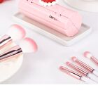 Coringco Pink Roll Make Up Brush Set - 6 pcs