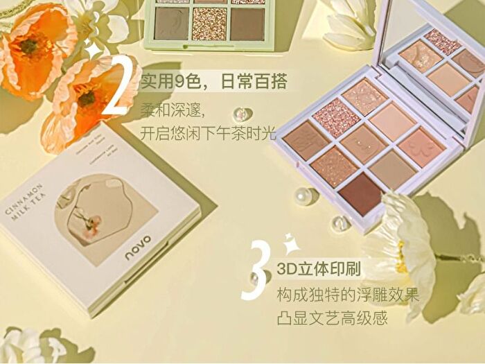 British Afternoon Tea Series 9 Colours Eyeshadow Palette - 01# Lavender - 9g