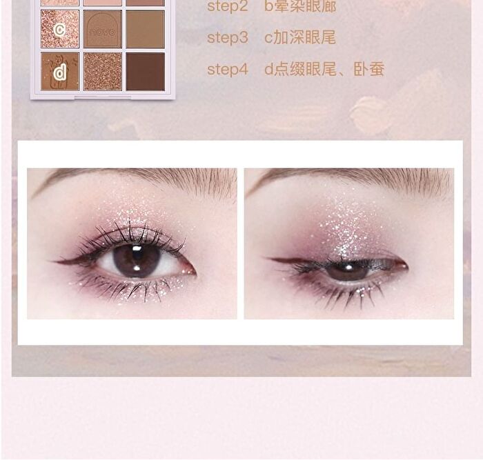 British Afternoon Tea Series 9 Colours Eyeshadow Palette - 01# Lavender - 9g