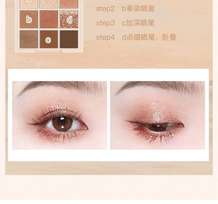 British Afternoon Tea Series 9 Colours Eyeshadow Palette - 01# Lavender - 9g