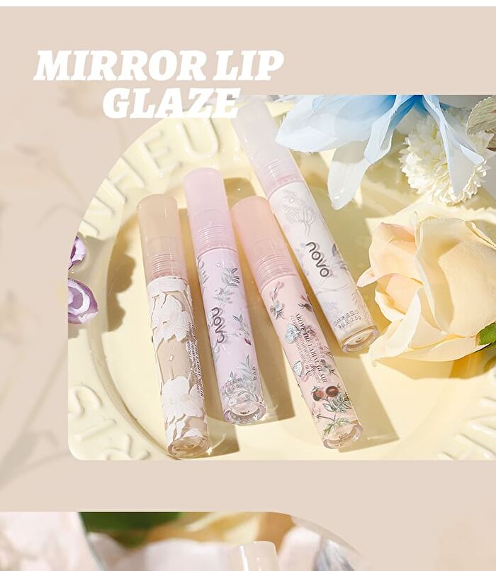Flowers Series Mirror Lip Glaze - 4 Colours - 20# - 2.5g