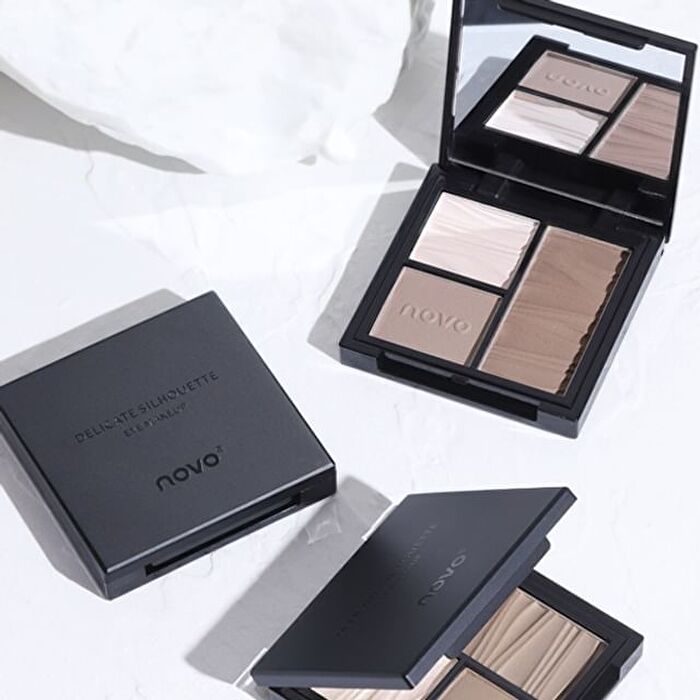 3 Colours Multi Effect Contouring Palette - 01# Milk Tea & Cocoa - 9g