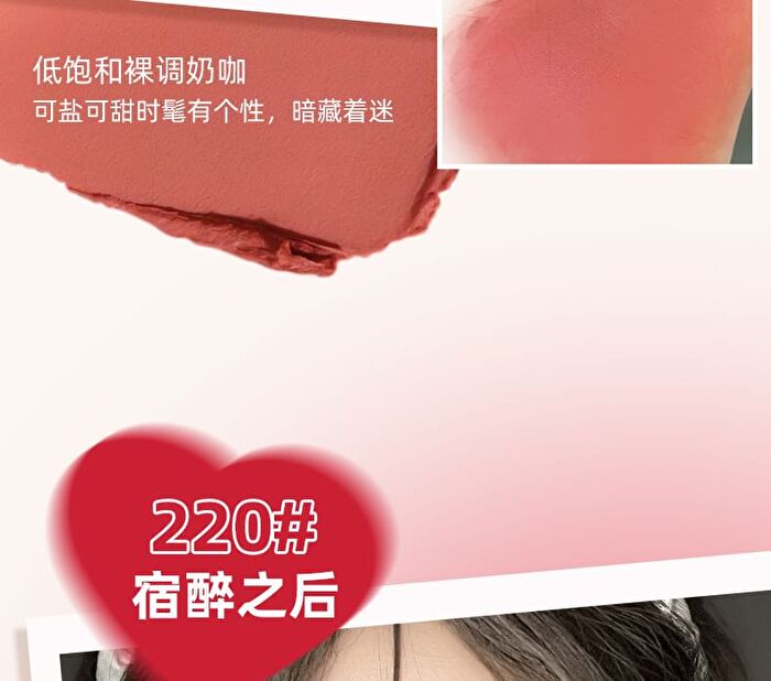 Velvet Mist Cotton Feel Lip Mud - 6 Colours - 100# - 5g