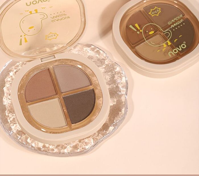 Portable 4 Colours Eyeshadow Palette - 05# - 6g