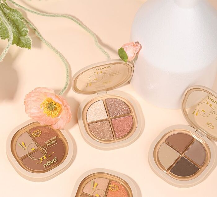 Portable 4 Colours Eyeshadow Palette - 05# - 6g