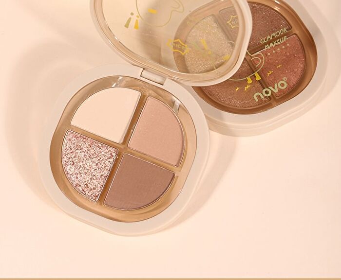 Portable 4 Colours Eyeshadow Palette - 05# - 6g