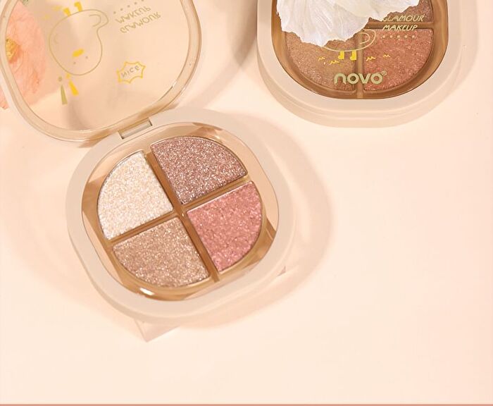Portable 4 Colours Eyeshadow Palette - 05# - 6g