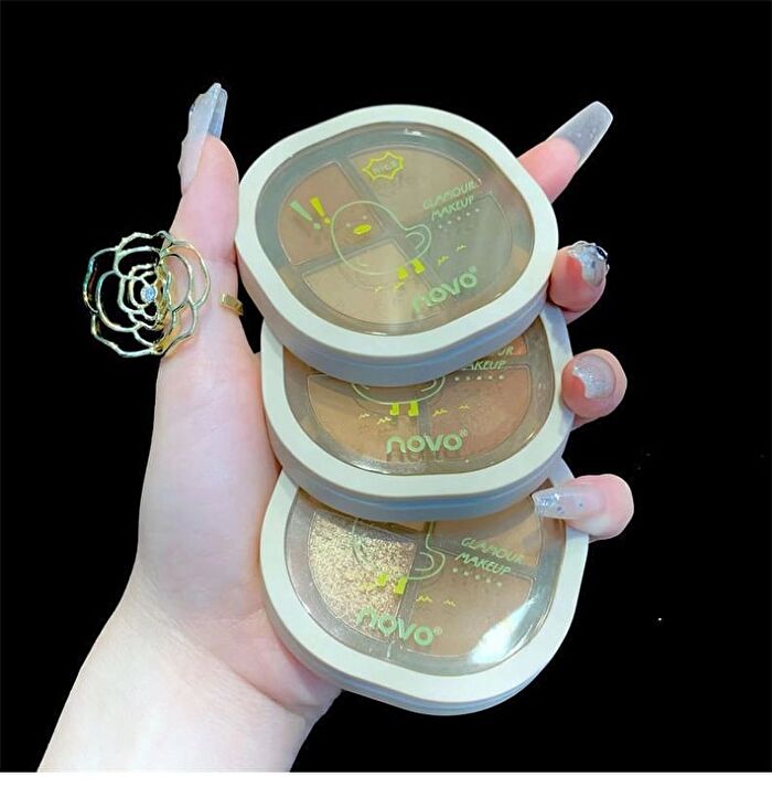 Portable 4 Colours Eyeshadow Palette - 05# - 6g