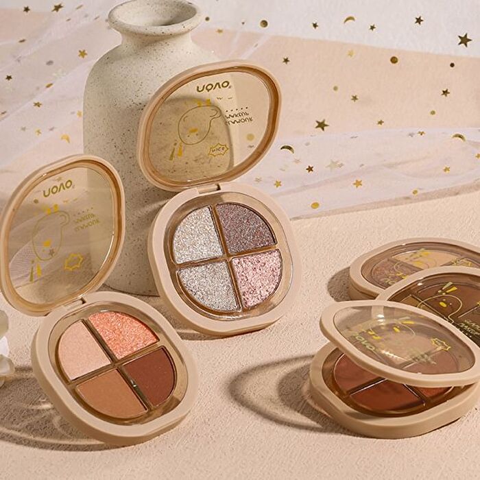 Portable 4 Colours Eyeshadow Palette - 05# - 6g