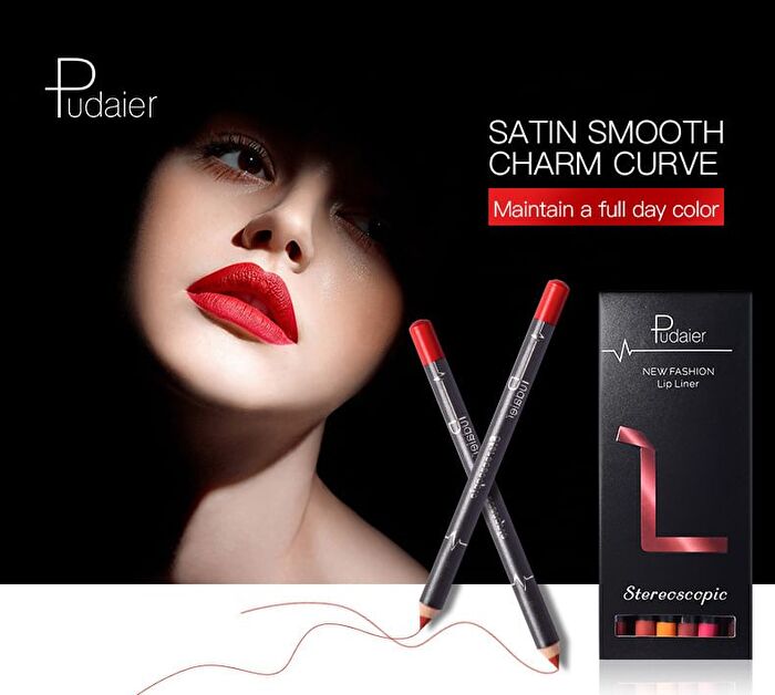 Stereoscopic Lip Liner Set (12 Colors) - 1 Set (12 Colors)