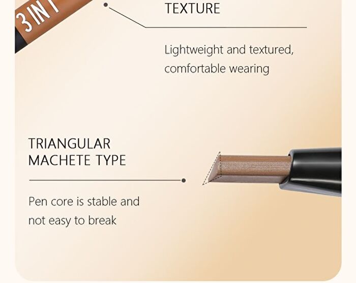 3 In 1 Eyebrow Pencil / Powder / Cream - 6 Colors - #03 - 3g