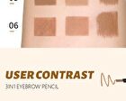 3 In 1 Eyebrow Pencil / Powder / Cream - 6 Colors - #03 - 3g