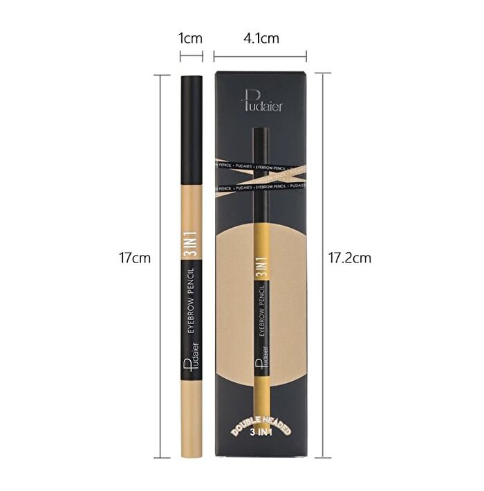 3 In 1 Eyebrow Pencil / Powder / Cream - 6 Colors - #03 - 3g
