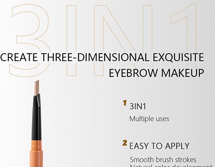 3 In 1 Eyebrow Pencil / Powder / Cream - 6 Colors - #03 - 3g