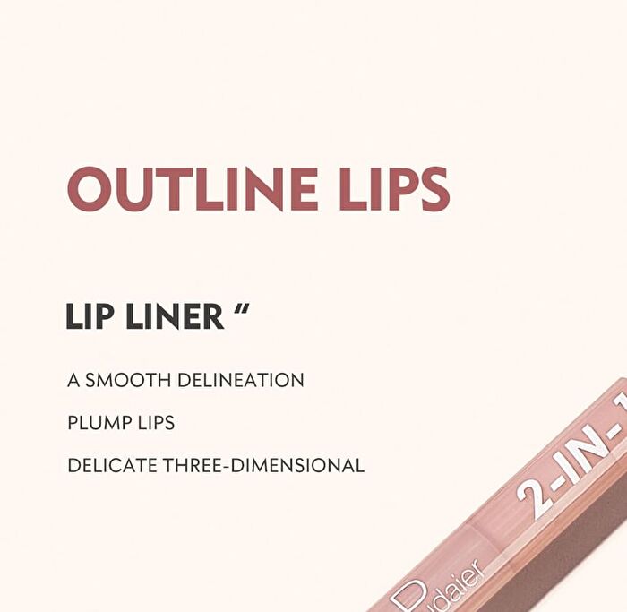 Dual Head Lip Liner & Lipstick - 16 Colors - #09 - 3.5g