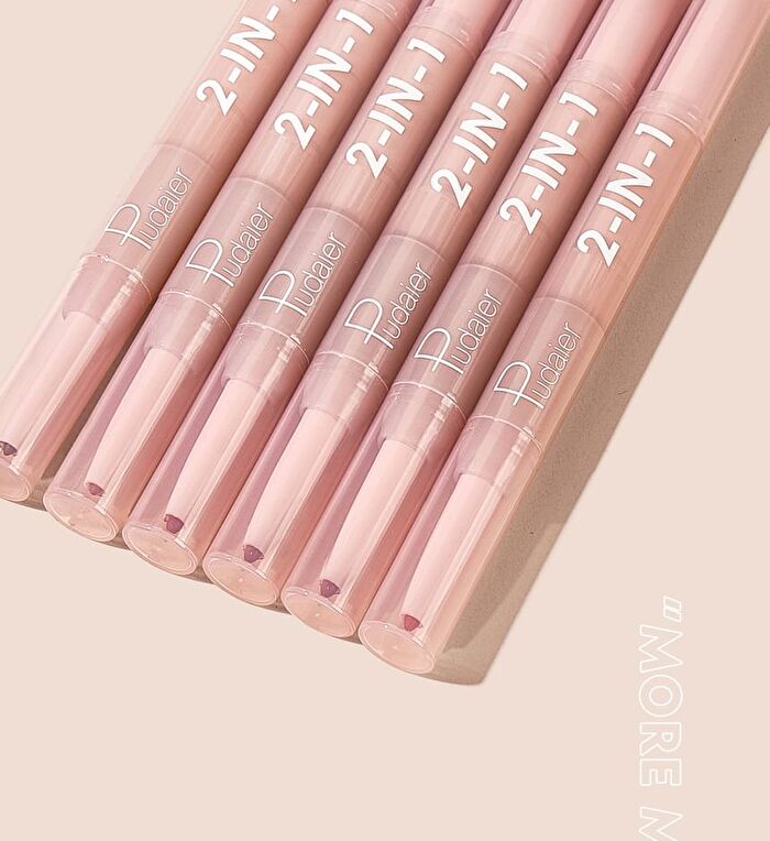 Dual Head Lip Liner & Lipstick - 16 Colors - #09 - 3.5g