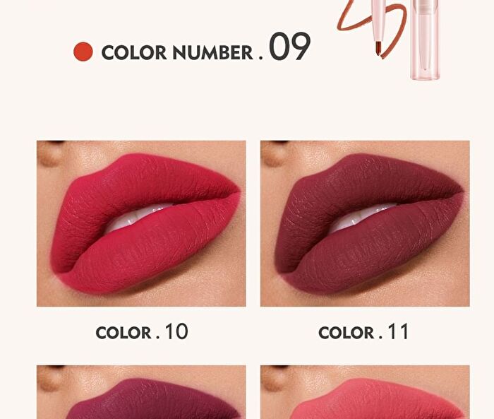 Dual Head Lip Liner & Lipstick - 16 Colors - #09 - 3.5g
