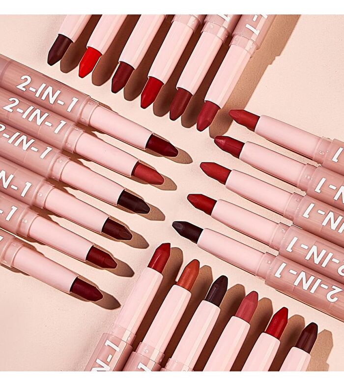 Dual Head Lip Liner & Lipstick - 16 Colors - #09 - 3.5g