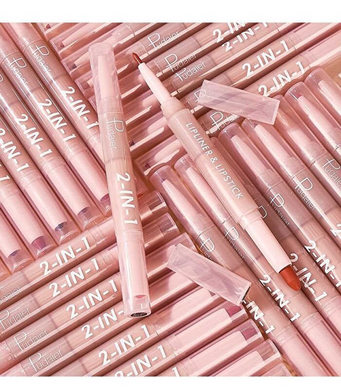 Dual Head Lip Liner & Lipstick - 16 Colors - #09 - 3.5g