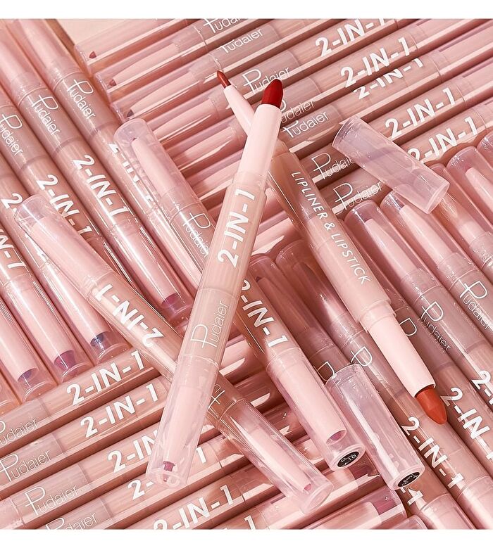 Dual Head Lip Liner & Lipstick - 16 Colors - #09 - 3.5g