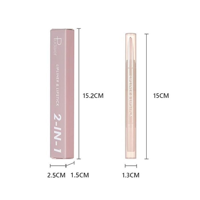 Dual Head Lip Liner & Lipstick - 16 Colors - #09 - 3.5g