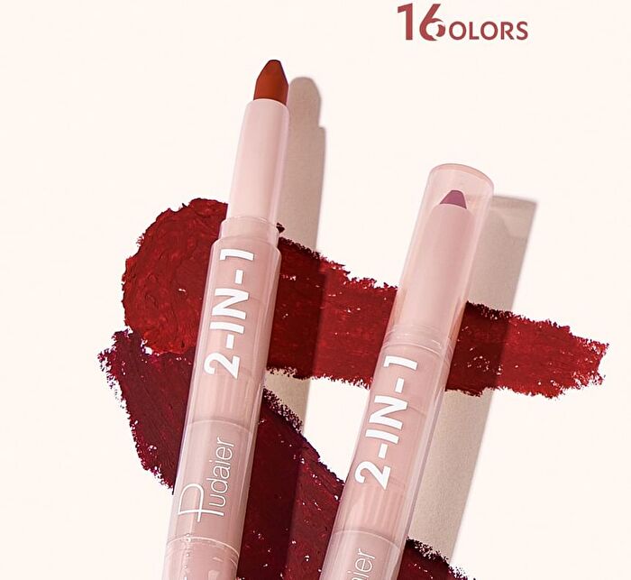 Dual Head Lip Liner & Lipstick - 16 Colors - #09 - 3.5g