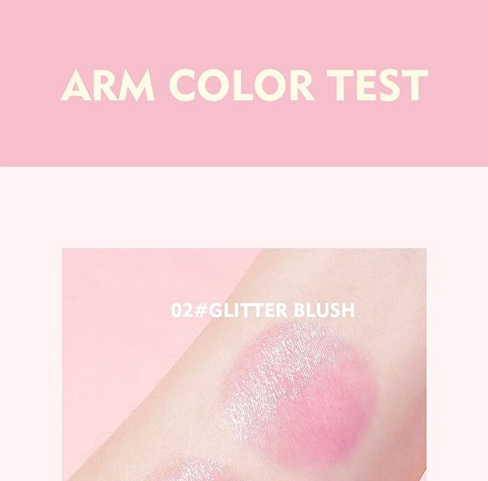 Temperature Change Glassy Highlighting Blush - 02# Glitter - 10g