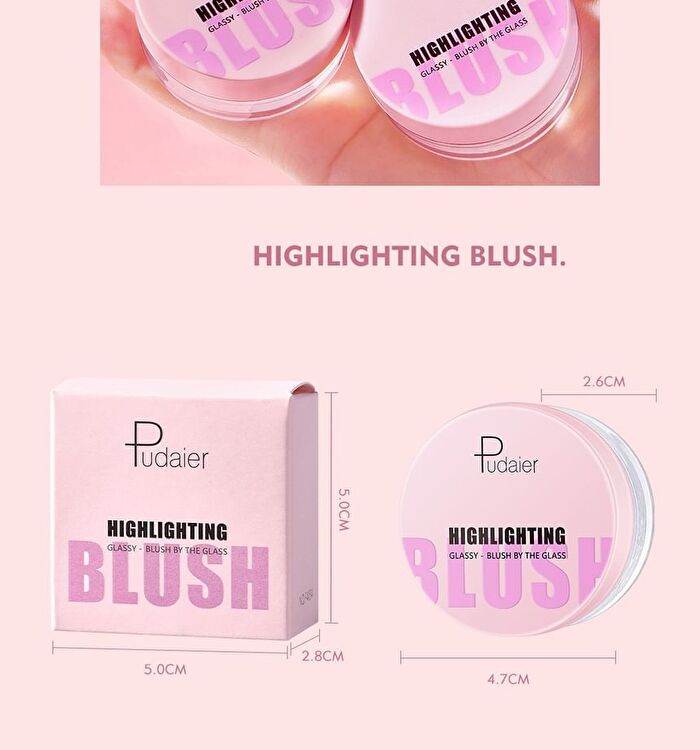 Temperature Change Glassy Highlighting Blush - 02# Glitter - 10g