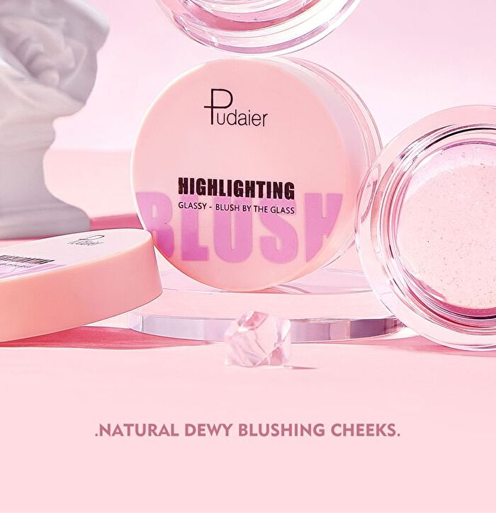 Temperature Change Glassy Highlighting Blush - 02# Glitter - 10g