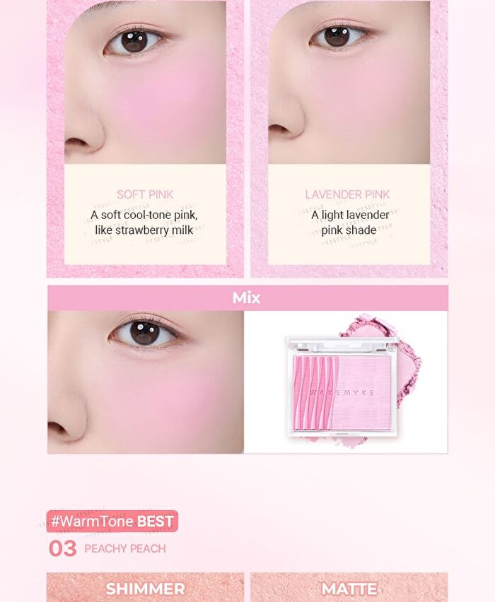 Sheer Layering Dual Blusher - 7 Colors - #01 Cheerful Coral