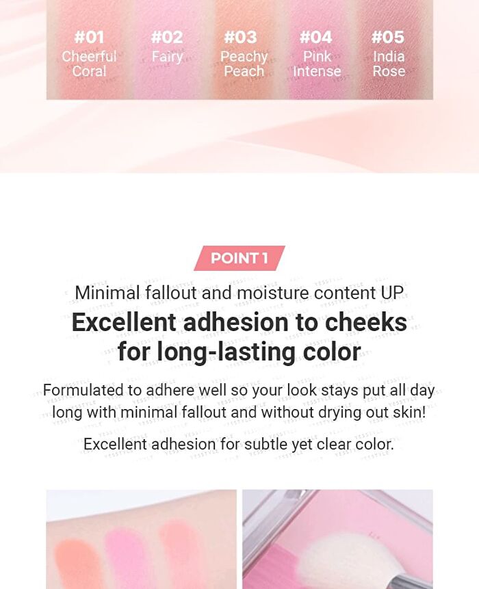 Wakemake Sheer Layering Dual Blusher - 7 Colors - #02 Fairy