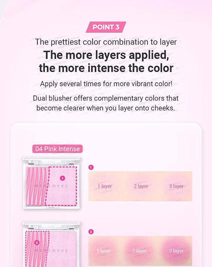 Wakemake Sheer Layering Dual Blusher - 7 Colors - #02 Fairy