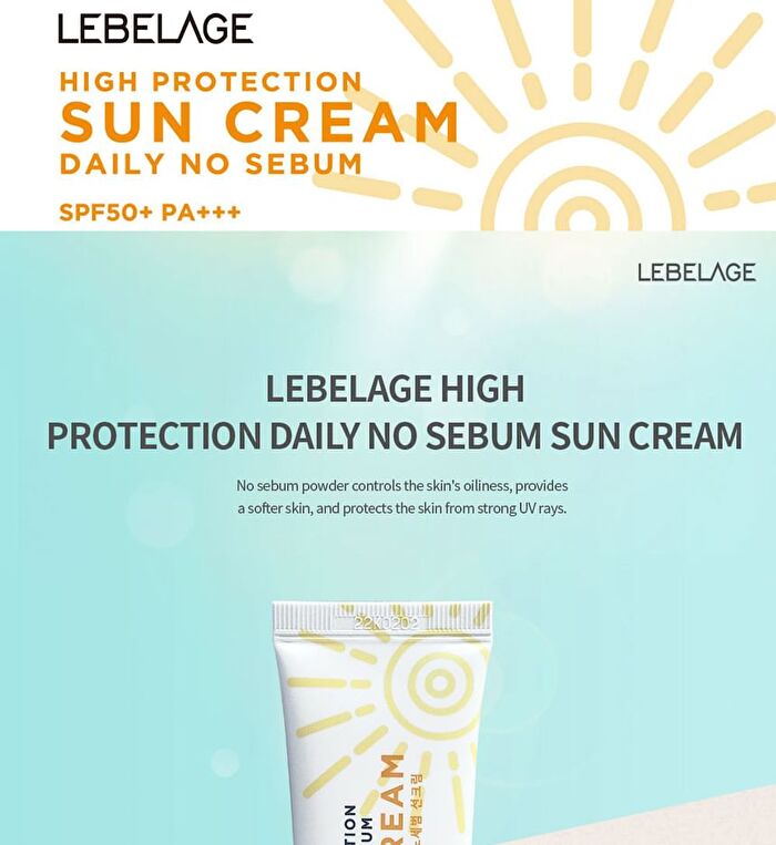 High Protection Sun Cream - 3 Types - Daily No Sebum
