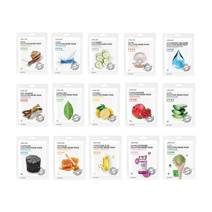Solution Mask Pack - 15 Types - Aloe