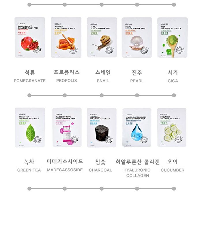 Solution Mask Pack - 15 Types - Charcoal