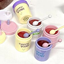 Cappuvini Moisturizing Milk Tea Cup Lip Gloss - 4 Colors - 616# Red Bown - 5g
