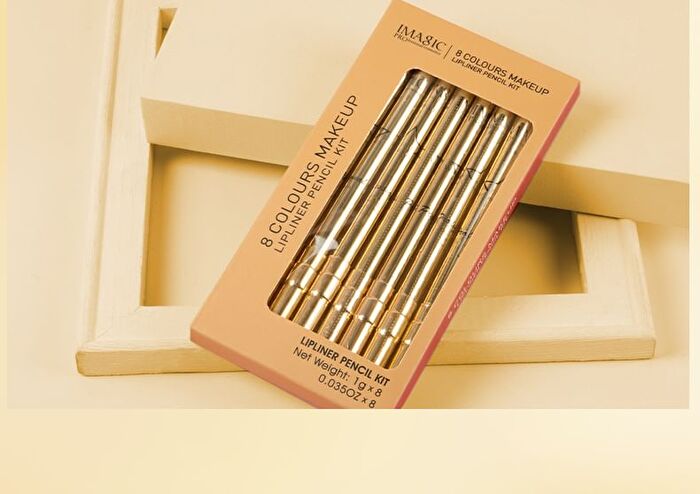 Imagic 8 Colours Golden Silky Lip Liner Pencil Kit - 1 Box (8 Colours)