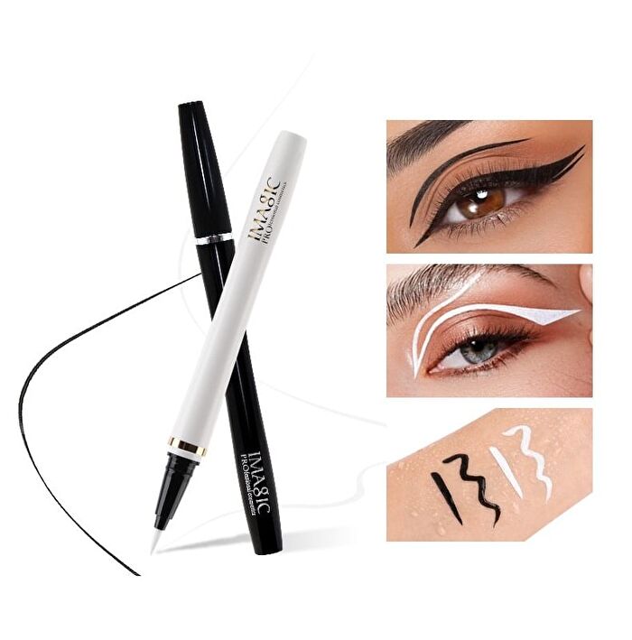 Imagic Waterproof Liquid Eyeliner Pen - 2 Colours - #02 White - 2.5ml