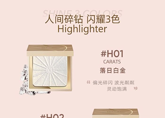 Monochrome Blusher / Highlighter - 8 Colours - #H03 Bronze Gold - 8.8g