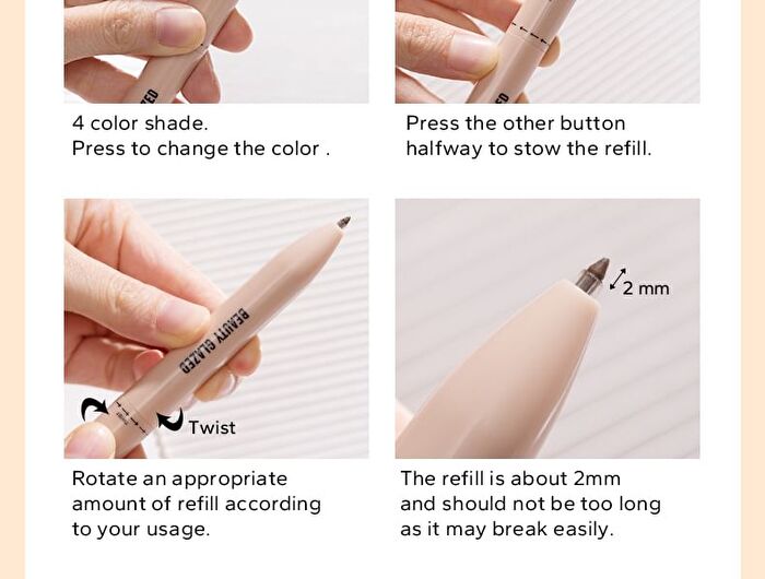 4 in 1 Makeup Pen (Highlighter / Eyeliner / Eyebrow / Lip Liner) - #102