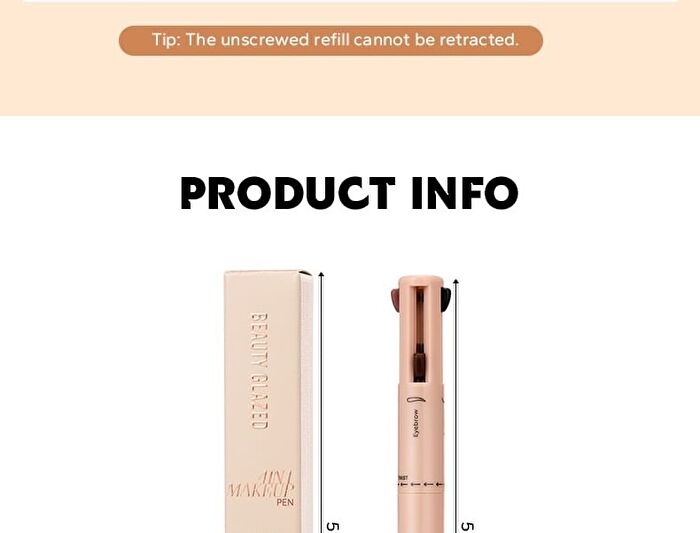4 in 1 Makeup Pen (Highlighter / Eyeliner / Eyebrow / Lip Liner) - #102
