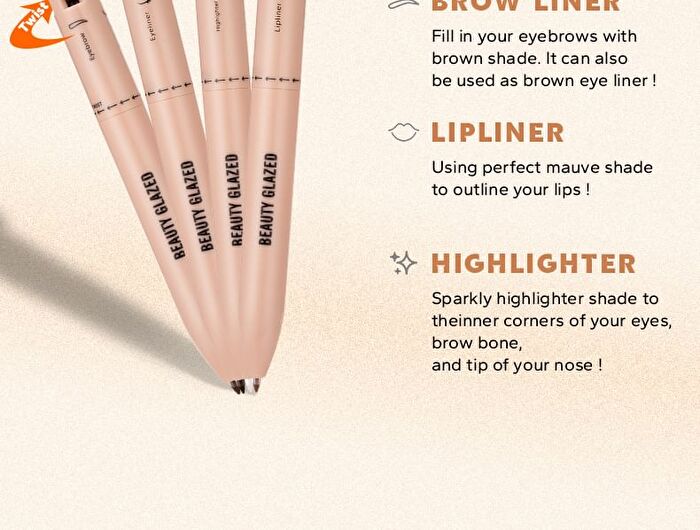4 in 1 Makeup Pen (Highlighter / Eyeliner / Eyebrow / Lip Liner) - #102