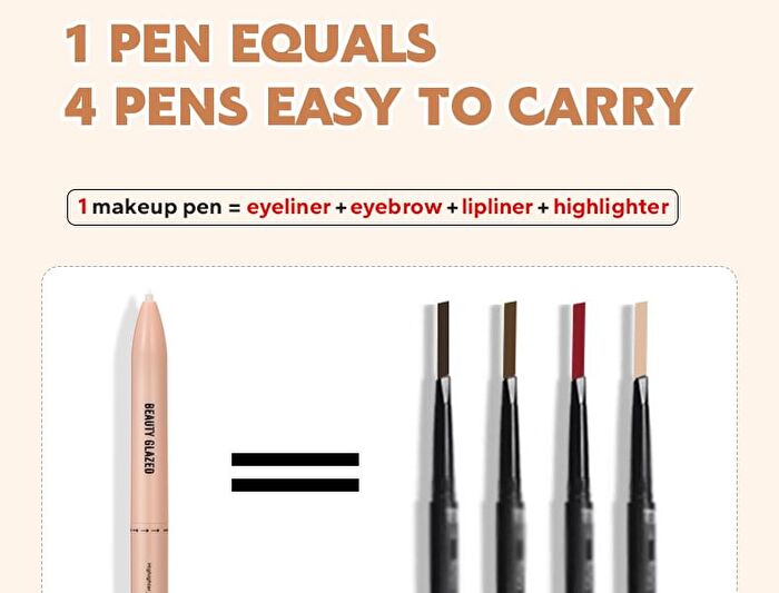 4 in 1 Makeup Pen (Highlighter / Eyeliner / Eyebrow / Lip Liner) - #102