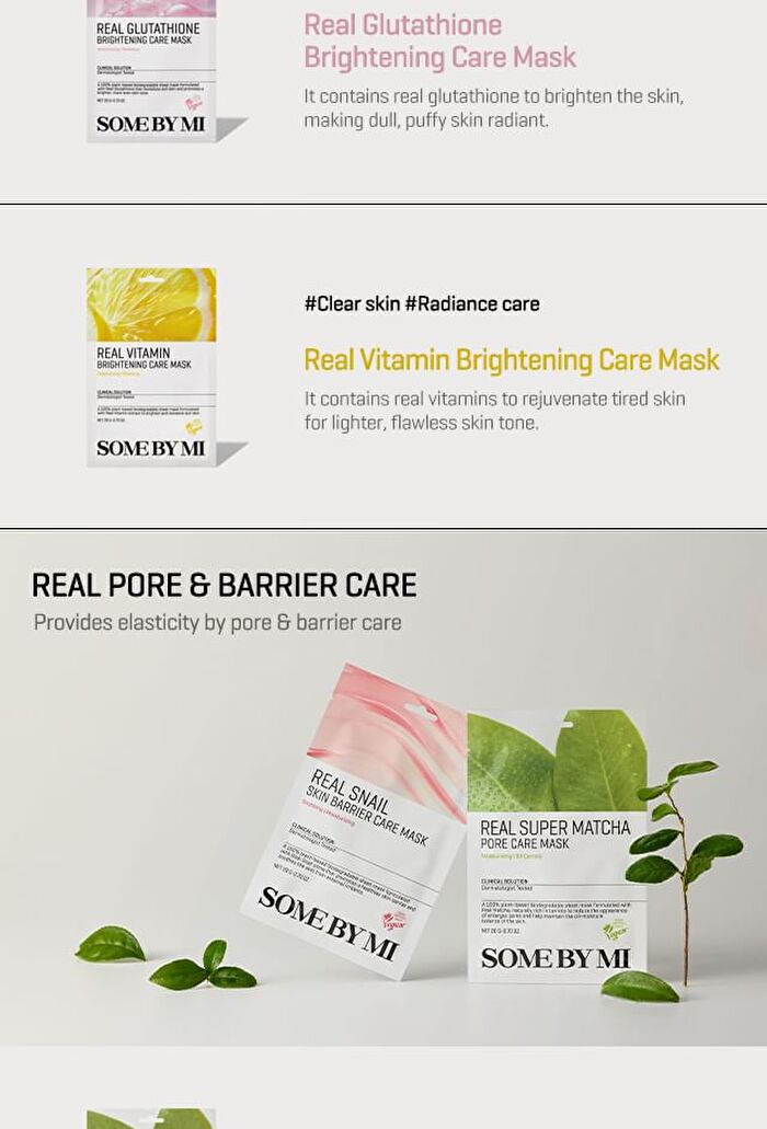 Real Care Mask - 10 Types - 2024 Version - AHA BHA PHA Calming