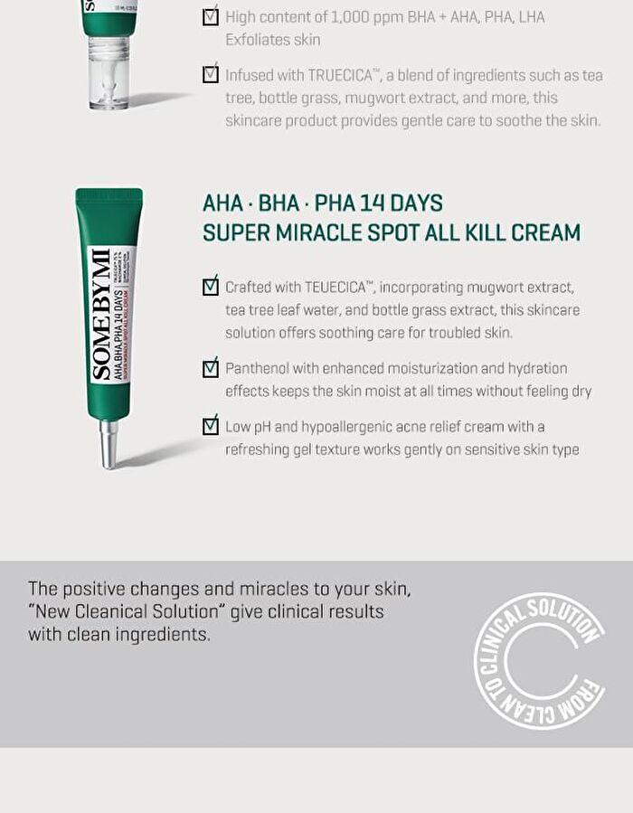AHA, BHA, PHA 14 Days Super Miracle Spot All Kill Cream - 2024 Version - 30ml