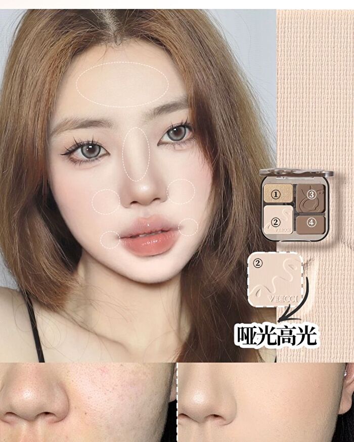 Veecci Freely Painted Highlighter & Shading - 3 Types - V03 - 9g