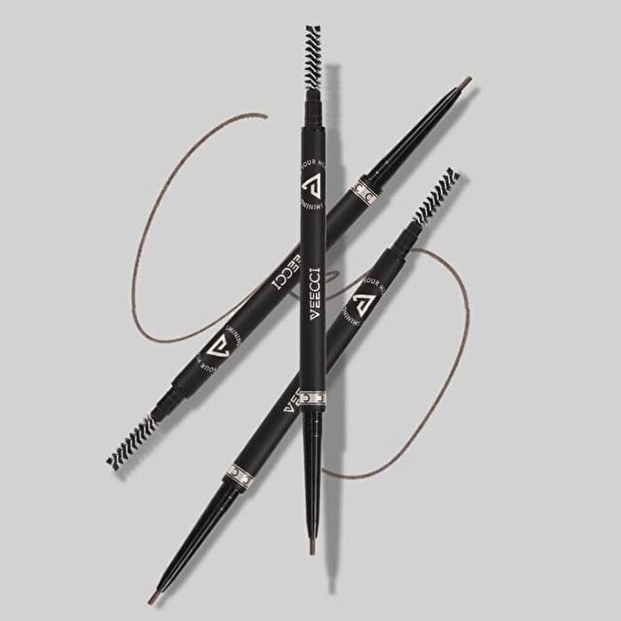 Veecci Ultra Slim Waterproof Eyebrow Pencil - 4 Colors - H102# Taupe Brown - 70mg